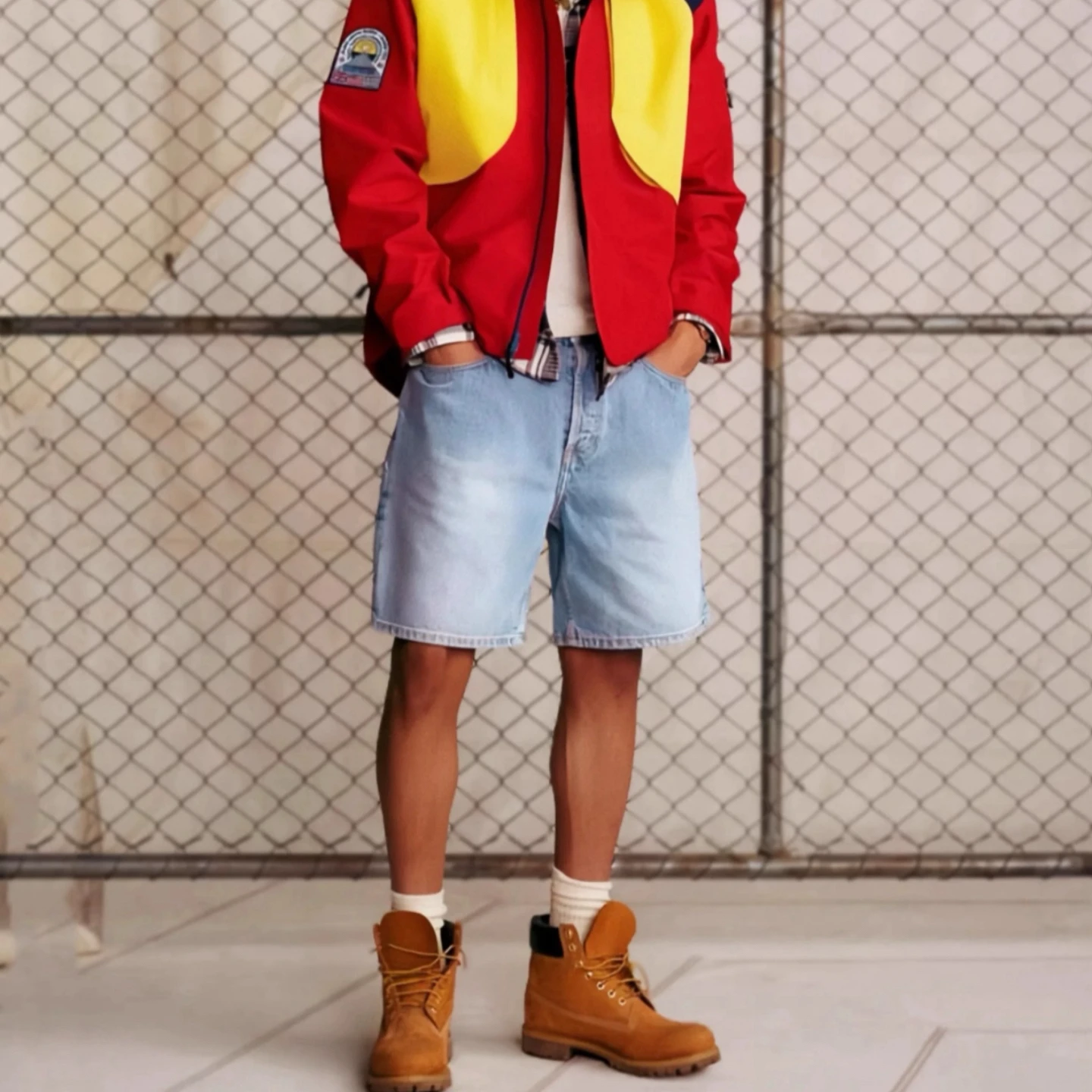 

American Street Sle Five Inch Jeans orts Hip Hop Trendy High Street Cool orts Youth Casual Cotton Polyester Blend