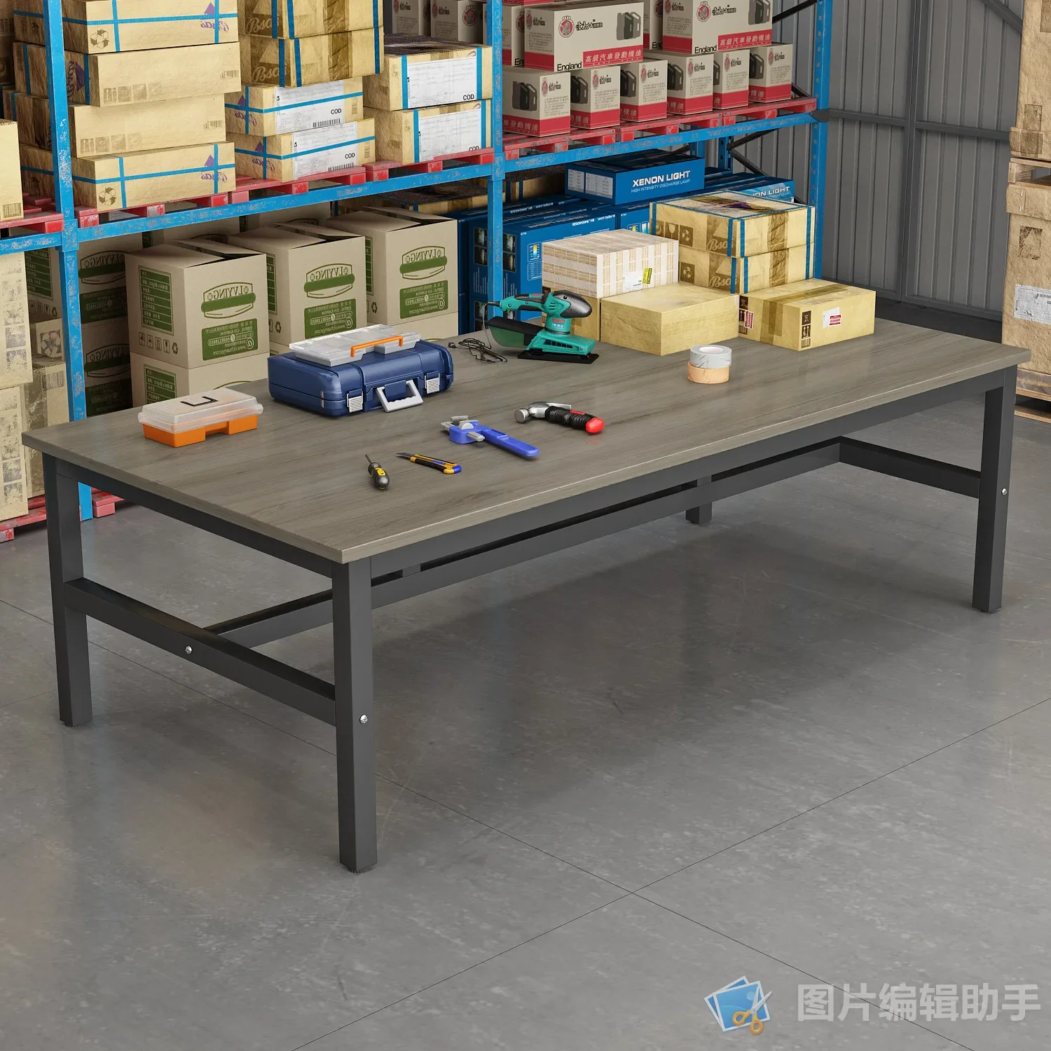 Factory workbench Double-layer express packing table Packaging table Assembly line operation table Workshop workbench