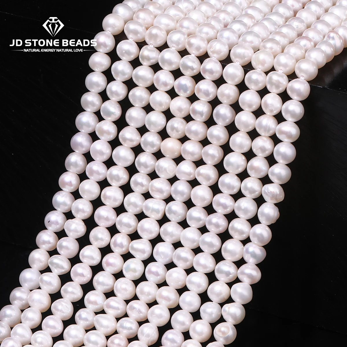

High Quality Natural Freshwater Pearl Bead Round shape Punch Loose Beads for Jewelry Making DIY Bracelet Necklace Accessories