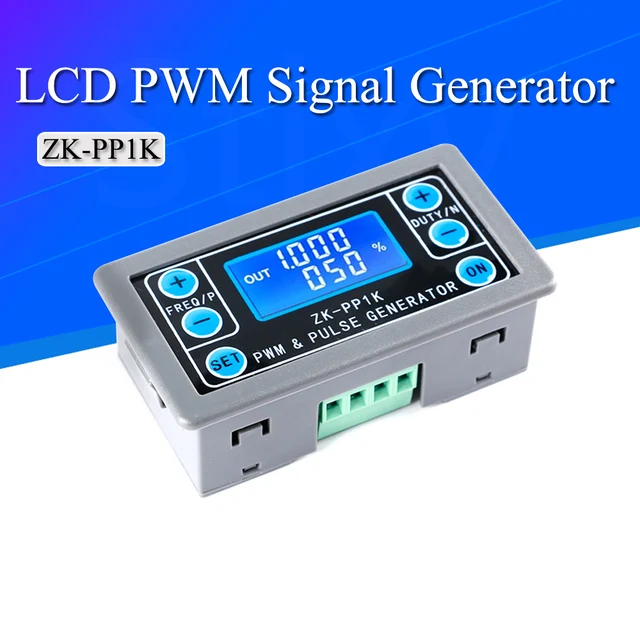 ZK-PP1K Podwójny tryb LCD Generator sygnału PWM 1-kanałowy 1 Hz-150 KHz PWM Częstotliwość impulsów Cykl pracy Regulowany generator fali prostokątnej