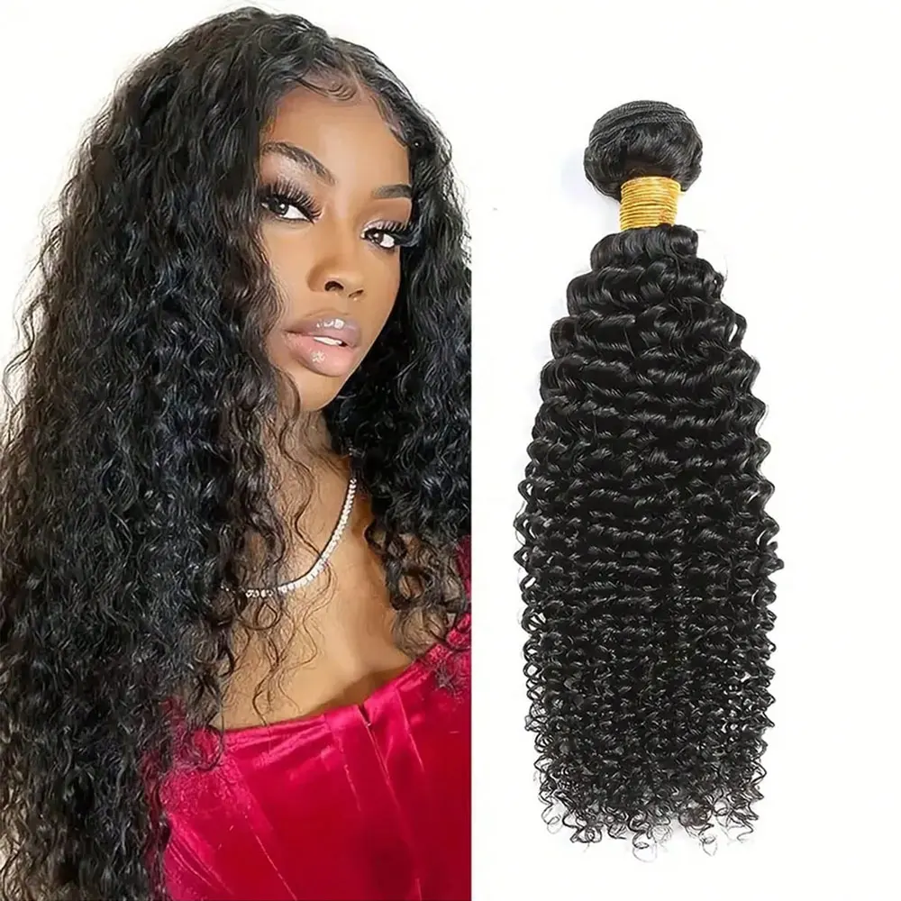 

Бразильские девственные кудрявые вьющиеся пучки человеческих волос 1/3/4, настоящие 100% необработанные девственные волосы, пучок натурального цвета