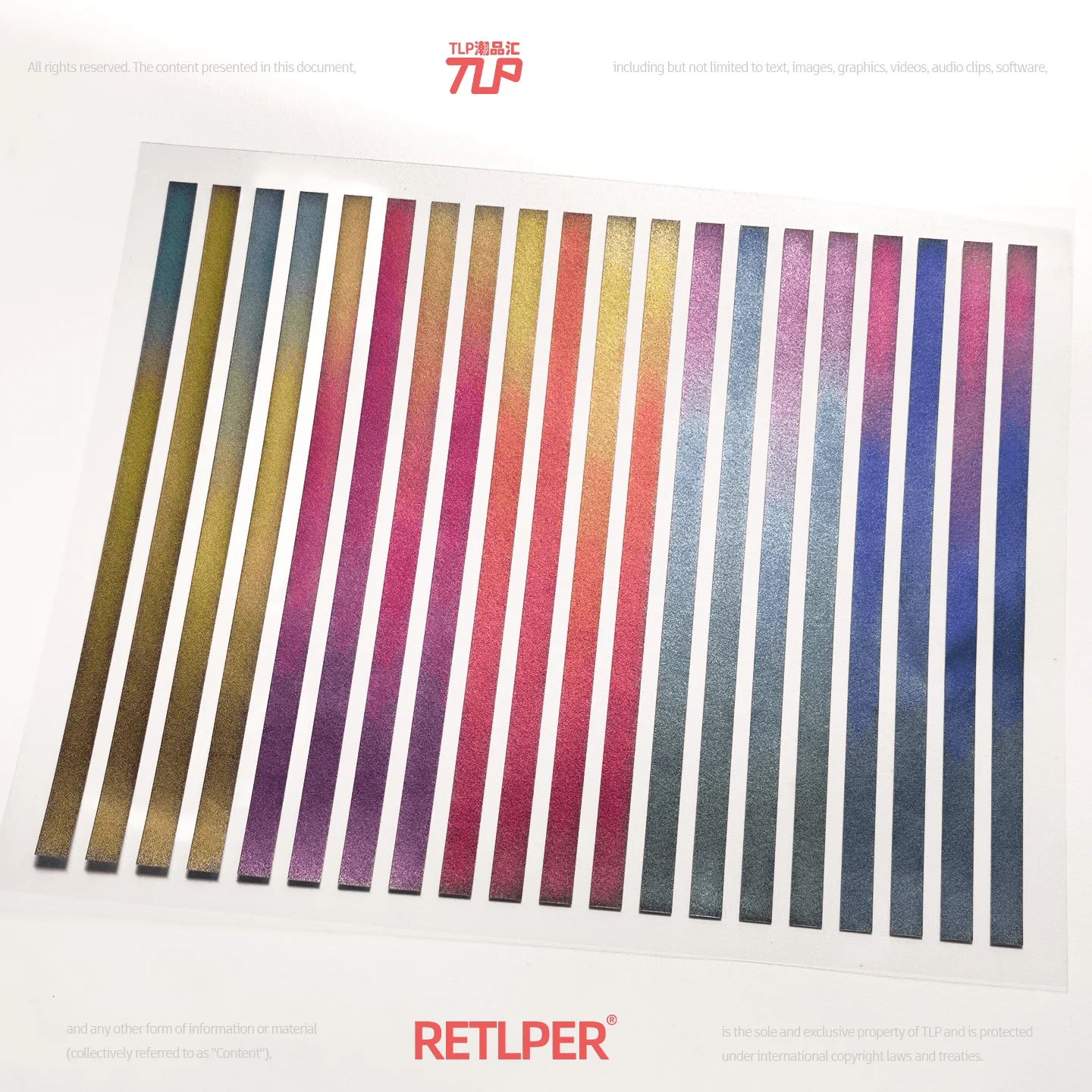 RETLPER Reflecterende Autostickers Daydream Serie Candy Neon Kleurverloopstrips Decoratieve Stickers voor Laptops en Fietsen