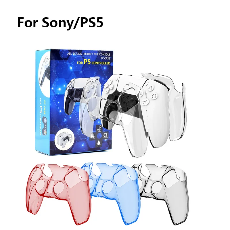 

Transparent Clear Crystal Case Controller Protective Cover For Playstation 5 PS5 Controller Handle Shell Box with Charging Port