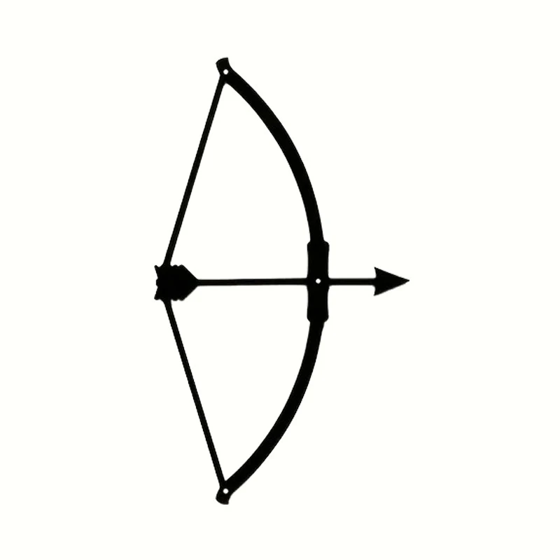 Iron art crafts, metal black personalized bow and arrow silhouette wall art exclusive