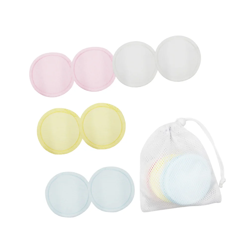 8Pcs Makeup Remover Pads Reusable Pure Cotton Wash Cloth Pads for Eye Lip Facial Cleansing Waterproof Makeup Remover Accessory
