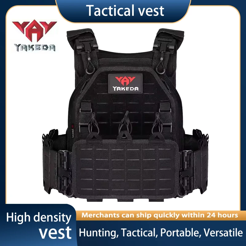Survival Combat Vest - Lightweight 1000D Nylon, MOLLE Compatible for Military/LE/EDC Use