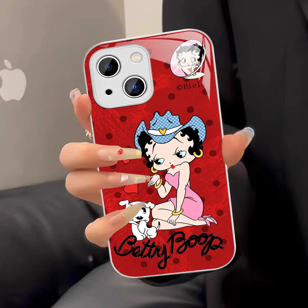 Painting B-Bettys Phone Case Tempered Glass For Iphone 14 13 12 11 Pro Mini XS MAX 14Plus X XS XR Cover