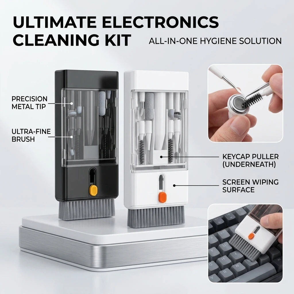 22-in-1 Computer Keyboard Cleaning Kit with Bluetooth Earphone And Phone Screen Dust Remover Brush Set