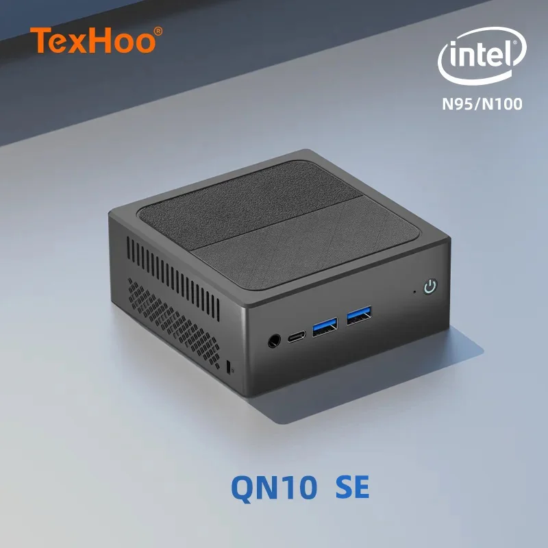 TexHoo Mini PC Computer Intel N100 CPU di 12a generazione Unità di sistema di processore Windows 11 ITX NUC Office Pocket DDR5 NVMe WIFI Bluetooth