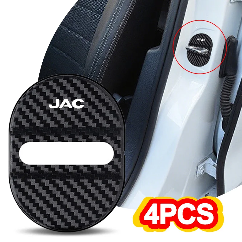 4 pçs estilo do carro tampa de proteção fechadura da porta acessório modificação para jac s2 j3 placa js2 s3 js3 j2 s5 t8 afinar j5 j6 j7 vapor