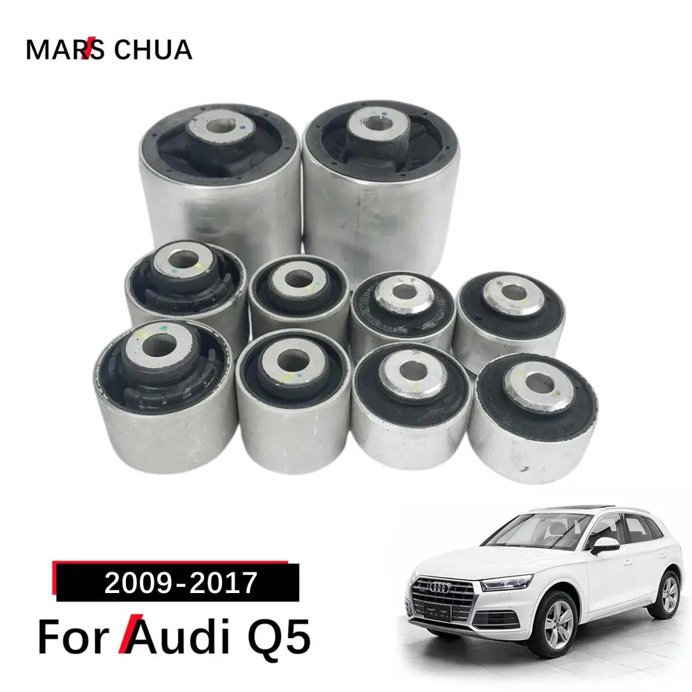 10PCS 4H0407515 8K0 4G0407515 8K0407183F 4E0407181B 4G0407182 for Audi Q5 Front Upper and Lower Control Arm Bushings Kit