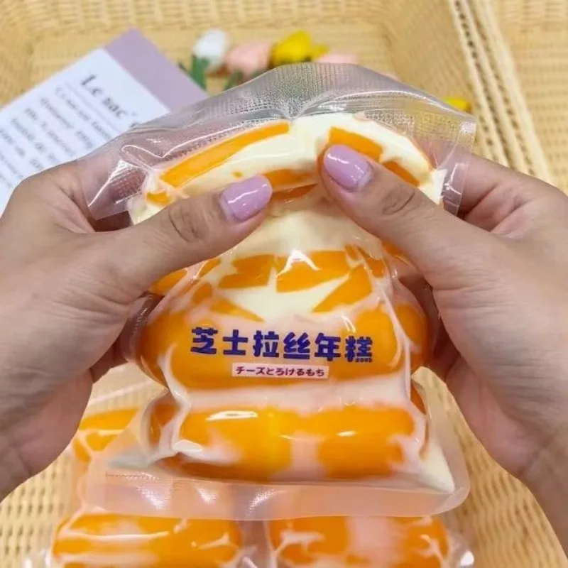 Crispy Squishy Pouch Handmade Crispy Simulate Rice Cake Pouch Crackling Wax Balls Squeeze Bag Stress Relief ASMR Fidget Toys view 3