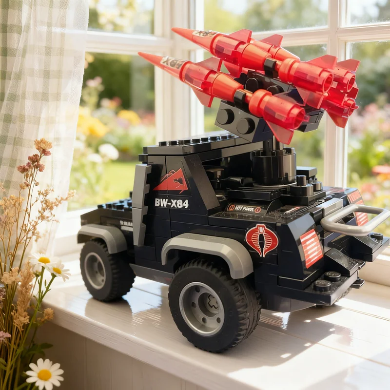 

360 деталей MOC GO Joe Cobra Stinger: Конструктор, Рождественский подарок, Игрушка, Креативная идея для самостоятельной сборки, Архитектурная модель