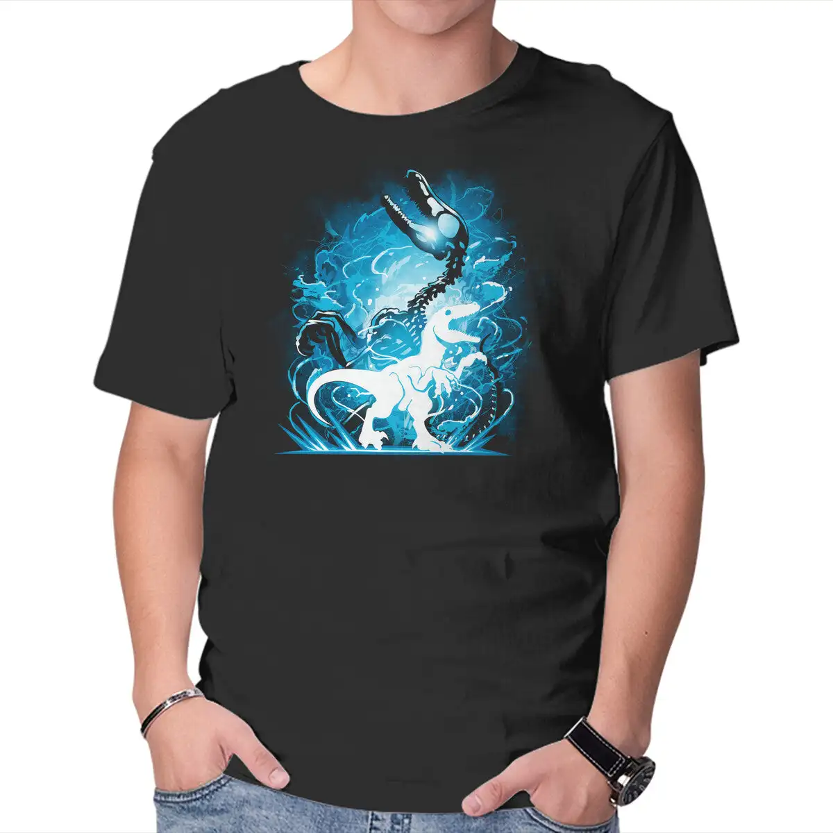 Raptor Fossil Anime Graphic T-shirts For Men Clothing Women Short Sleeve Tees New Arrivals Unisex Summer