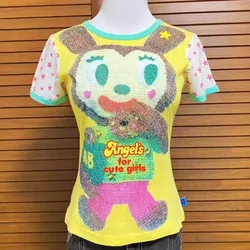 T-shirt da donna giapponese Y2k estate 2024 popolare novità in top casual Kawaii anni 2000 streetwear pullover carini magliette a maniche corte