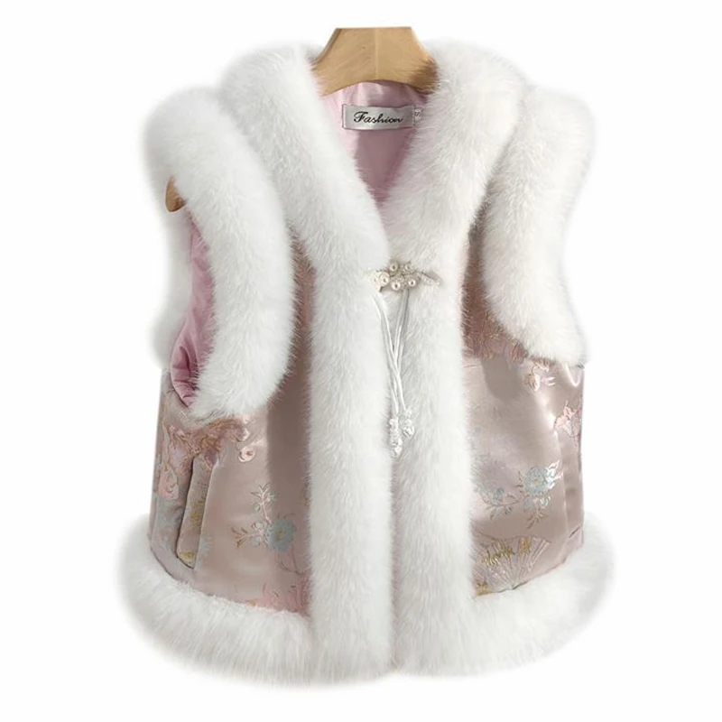 

2024 Autumn Winter Chinese Style New Women Vest Coat Fashion Tank Top