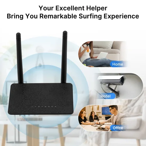 Imagen 2 del producto Enrutador WiFi inalámbrico de 300M, punto de acceso de 2,4G, interruptor de red de señal de largo alcance, puertos WAN /LAN, 2 enchufes estándar, repetidor WiFi