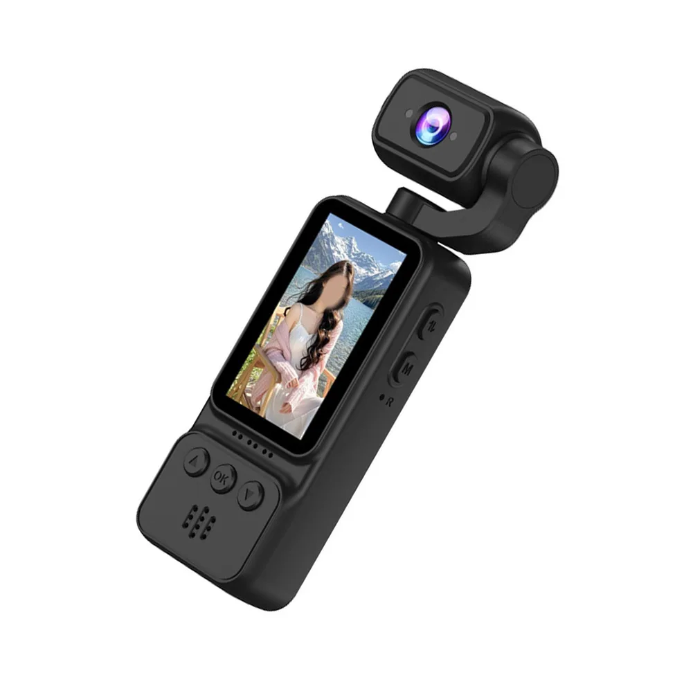 Handheld Vlogging Recorder 4K WiFi HD Pocket Camera Wearing Chest Smart Stabilization & 180° Wide Angle For Travel/outdoor Sport view 5
