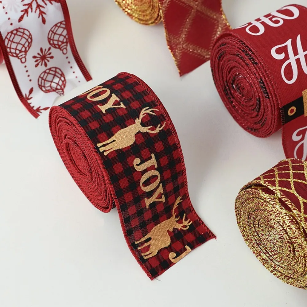 Linho Serapilheira Christmas Tree Ribbon, DIY Xmas Gift, linho, redemoinho, DIY, novo, 2m