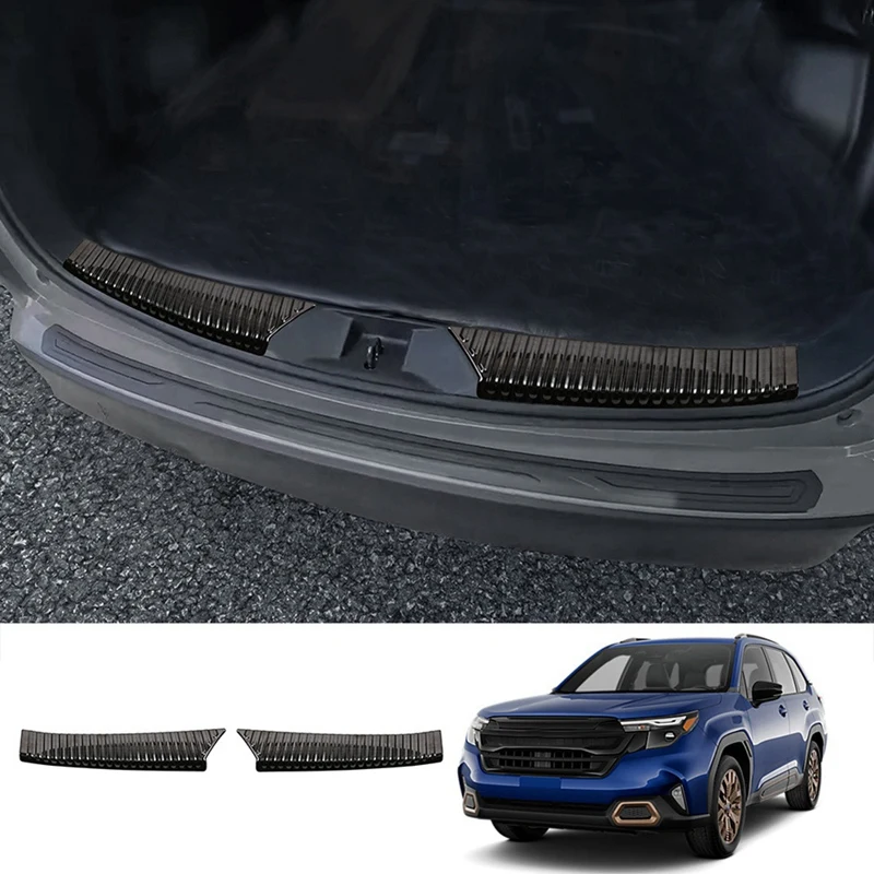 Car Stainless Steel Trunk Guard Plate Trim For Subaru Forester 2025 Rear Trunk Protector Plate Black