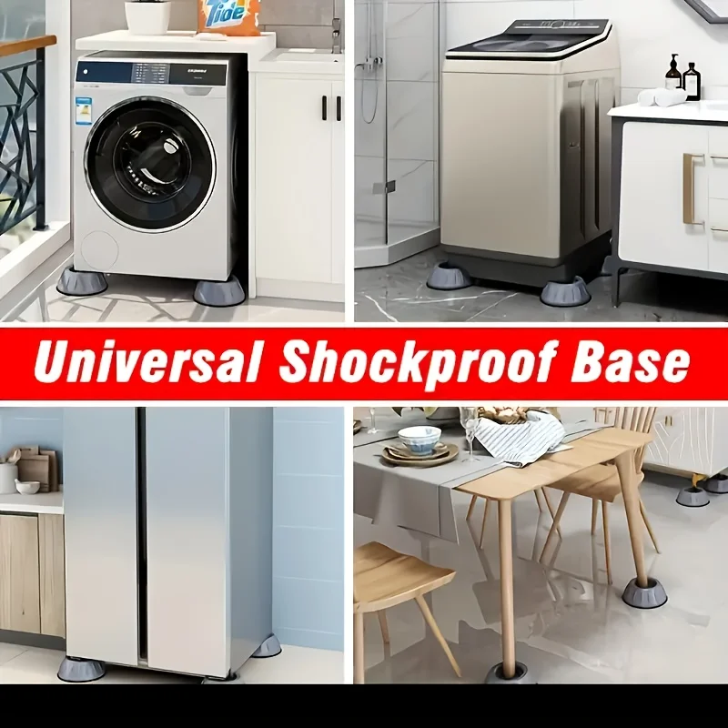 Non-Slip Shock Proof Elasticity Floor Mat Washing Machine Feet Pads Silent Furniture Protectors Hardware