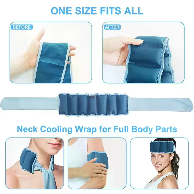 35*9cm Summer Neck Cooling Cold Sensation Ice Scarf Pack Sports Headscarf Pet Reusable