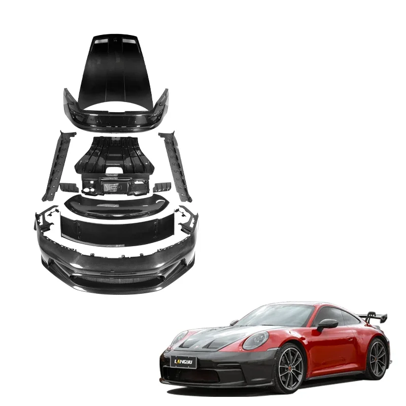 Piezas de carrocería de modificación automática, kit de carrocería de fibra de carbono de secado completo GT3, actualización de Carrera 911 992 para Porsche 911 992