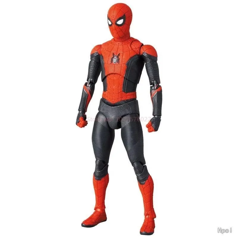 Spider Man Mafex 194 Peter Parker Comic Version Action Figure Spiderman Upgrade Battle Suit Anime Figures Model Doll Toy Gift