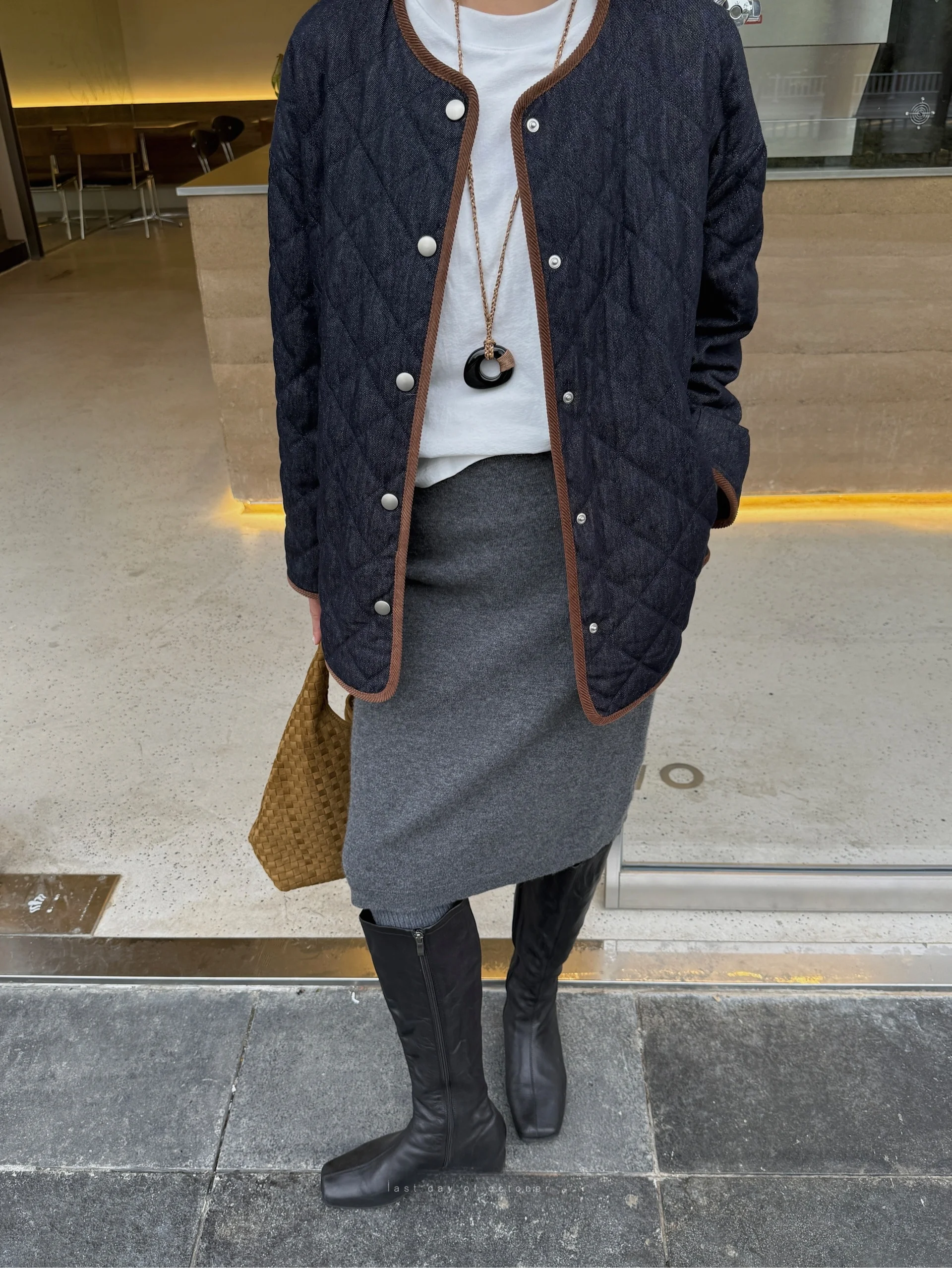 

Утепленное пальто LDOO OP свободного кроя с ромбовидным узором, вельветовое, на пуху, с открытым передом, длинными рукавами, круглым вырезом, теплая верхняя одежда