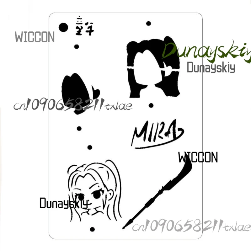 هنتركس رومي ميرا زوي سجابوي شيطان لطيف طلاء الوجه استنسل أنيمي شخصية تأثيري ماكياج حفلة الهالوين عيد الميلاد Kawaii  #2