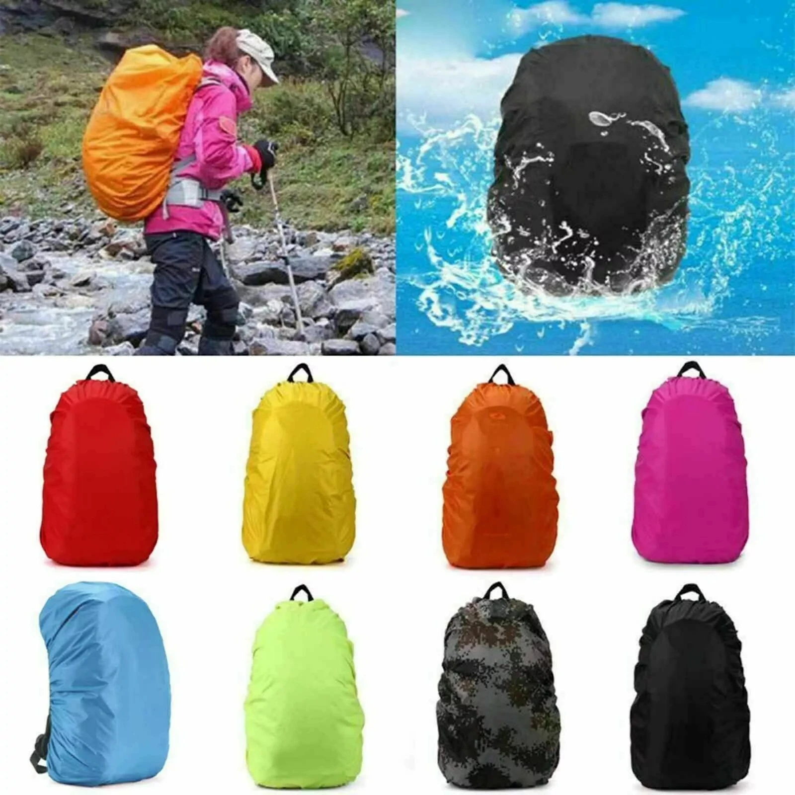 Outdoor Backpack Foldable Waterproof Rain Cover Rucksack Travel Bag 55-60l. At Hiking Rain Cover Outdoor Backpack Rain Cover