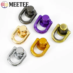 4/10/20Pcs 10mm Metal Bag Side Clip Handles Chain Hook D Ring Screw Nail Bags Strap Connect Clasp Rivet DIY Craft Accessories