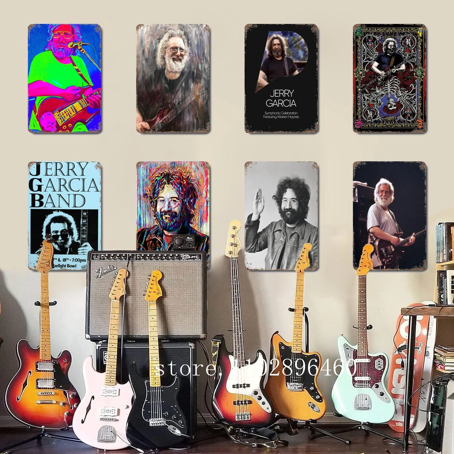 

jerry garcia Metal Plaques & Signs wall decor Vintage Tin Signs Captain Metal Poster Decor for Bar Pub Club Wall Decoration