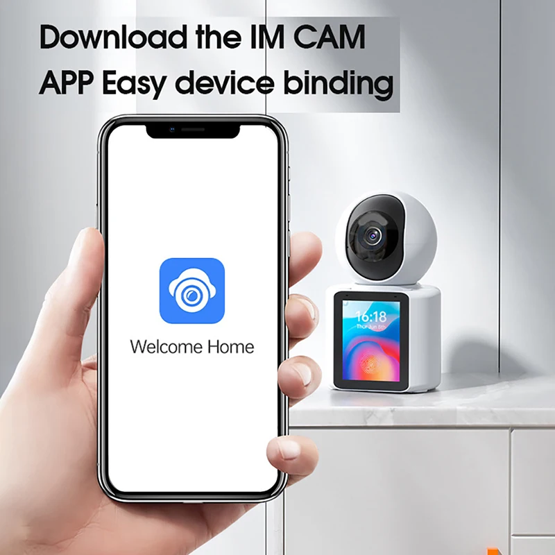 1080P Video Call Monitoring Camera Two Way WiFi Camera 2.8 Inch IPS HD Screen Anti-theft Night Vision Rotate Smart Camera Secure