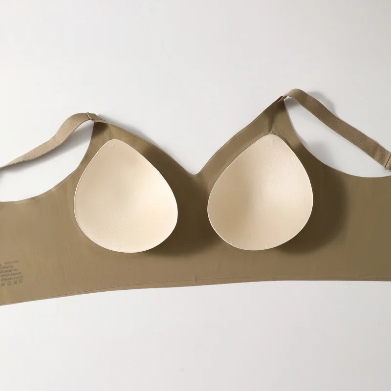 3-teiliges Set Damen Nahtloser V-Ausschnitt-BH Große Größen Stützende Gerippte BHs Sexy Dessous Abnehmbare Brustpolster Komfort Unterwäsche M-4XL – Detail 11