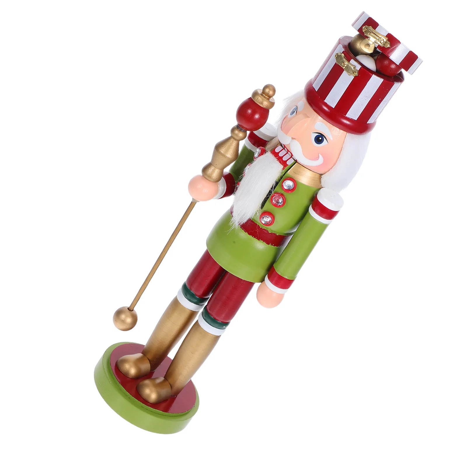

Christmas Nutcracker Soldier Ornament Wood Handcrafted Decoration for Holiday Party Table Centerpiece Window Sill Fireplace