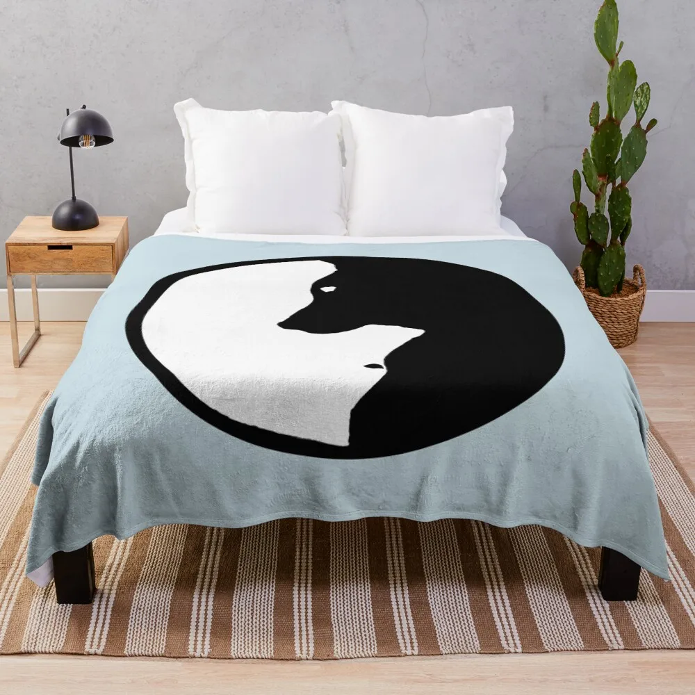 

Dog Yin Yang Throw Blanket Warm Cozy Throw Blanket for Living Room Couch