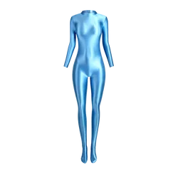 MJINM Sexy Shiny Bodysuit Tight-fitting Oil Glossy Yoga Zentai Suits Casual Sport Tights Catsuit Back Zipper Overalls Jumpsuits