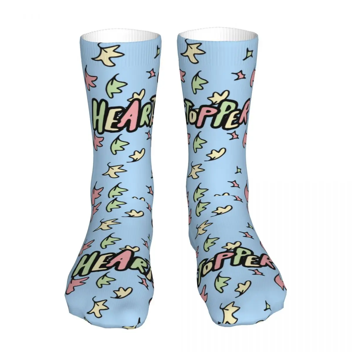 Heartstopper Leaves Pattern Socks Men Women Polyester Funny Happy Socks Crazy Spring Summer Autumn Winter Socks Gifts