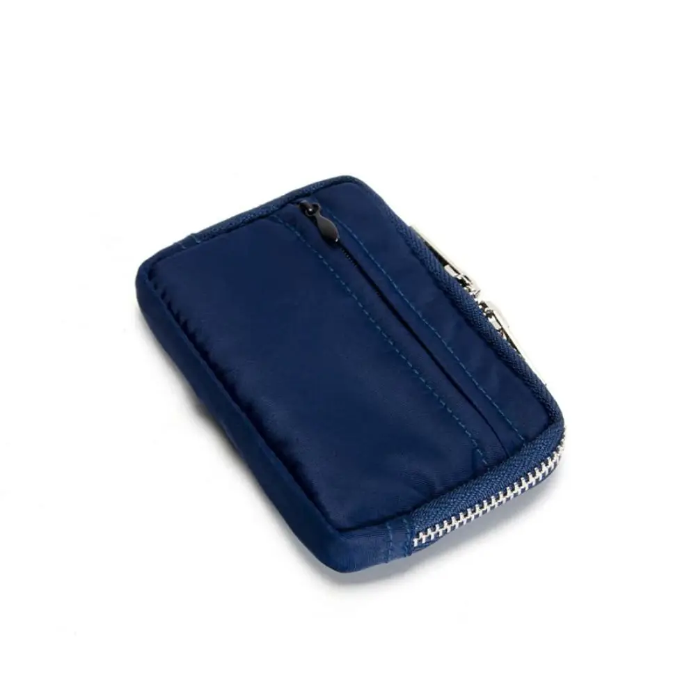 Portable Nylon Coin Purse Card Holder Korean Style Men Wallet Lightweight Bank Card Organizer Mini Earbuds Storage Bag