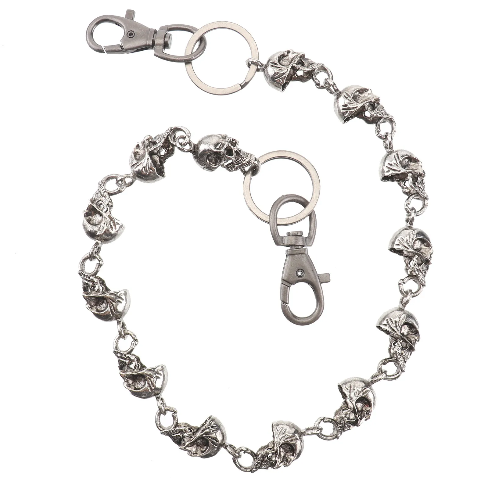 1Pcs Sturdy Environmental Protection Metal Trouser Waist Chain for Disco Dancing Party Travel Hip-Hop Vintage Skull Retro