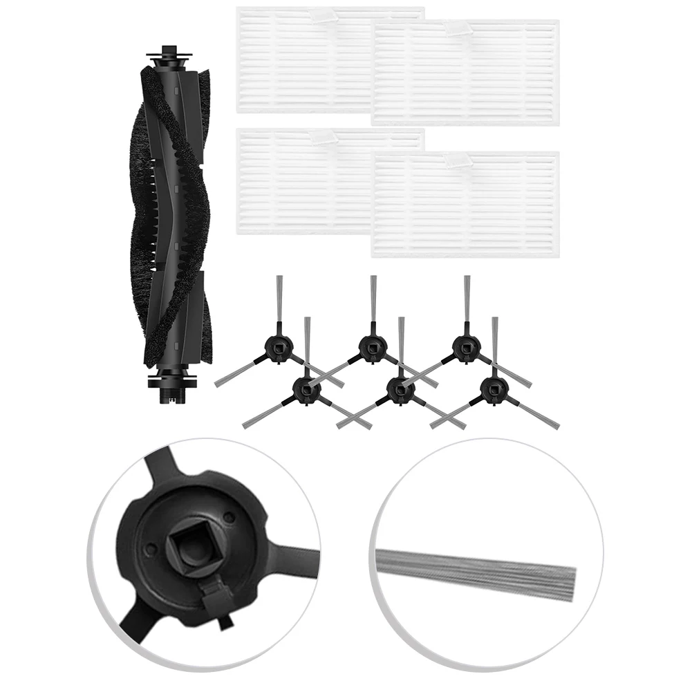 Robot Vacuum Parts for airzeen Q10 for Pro Main Roller Brush Nylon Bristles Robot Vacuum Replacement Parts Cleaning Tool