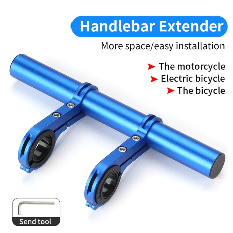 Bike Handlebar Rack Extender 20cm Bicycle Handlebar Extended Bracket MTB Headlight Mount Extented Bar Road Mountain Parts