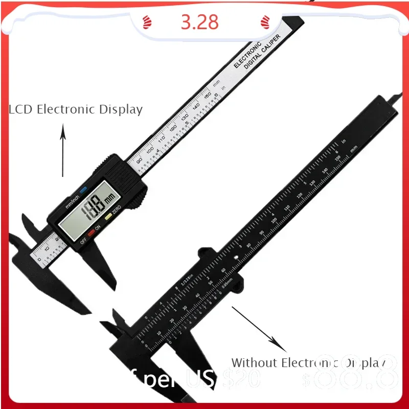 

Vernier Digital Caliper Tools Calibrator Pied a Coulisse Inspection Tool Work Measurement Measurement Analysis Instrument Gauge