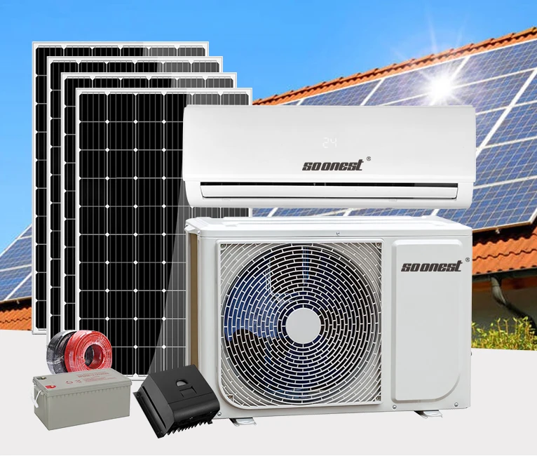 Cheap Price AC/DC 110V 220V 240V Green Solar Air Conditioner Solar Ac Dc Hybrid Air Conditioner With Solar Panels