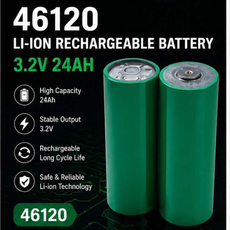 46120 24000mAh 3.2VHigh Rate Power Household Energy Storage Battery Life Cylindrical Lithium Iron Battery Life Phosphate Battery