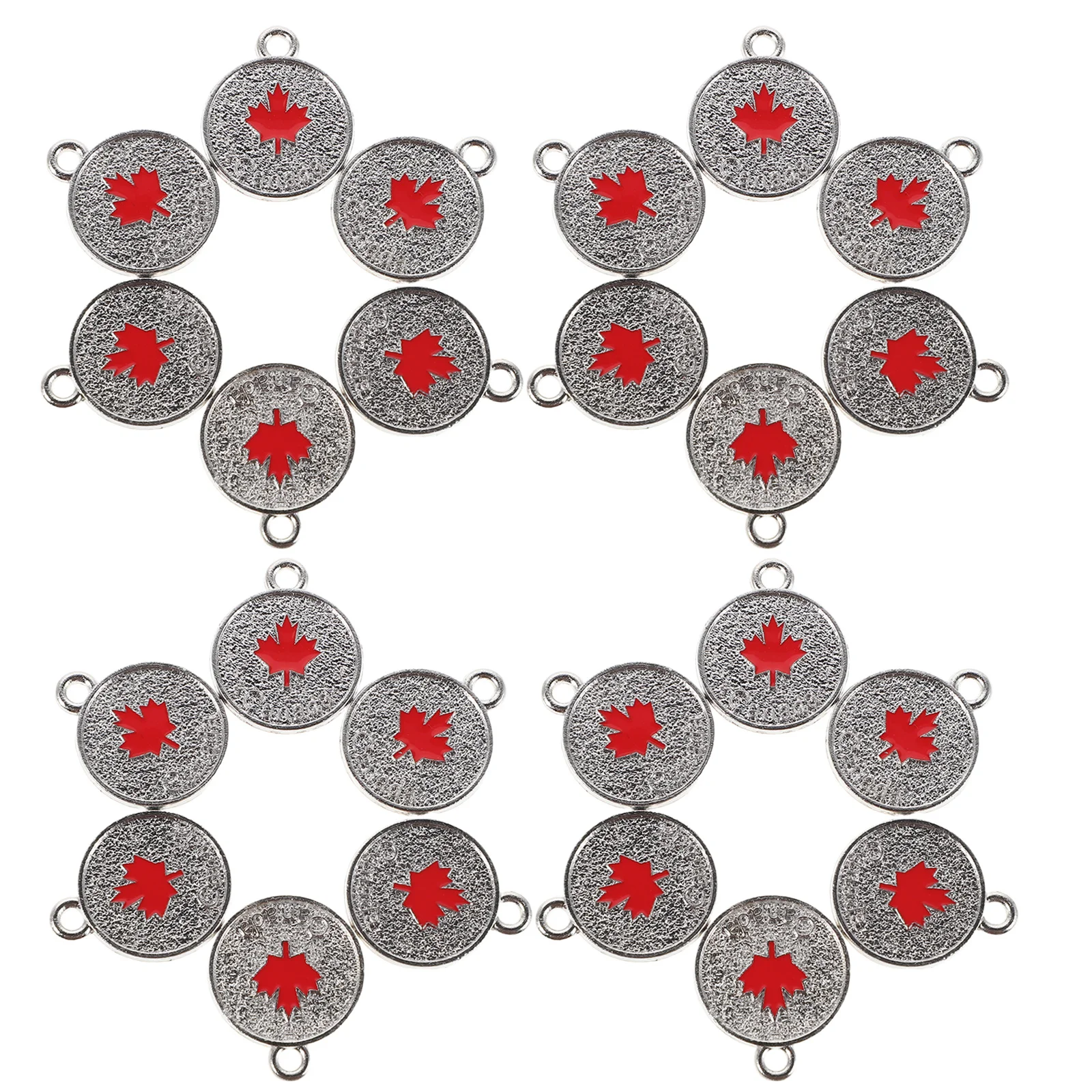 

25 шт. миниатюрных подвесок с флагом Канады, в форме кленового листа, для изготовления украшений, браслетов, декора сумок, патриотические канадские сувениры