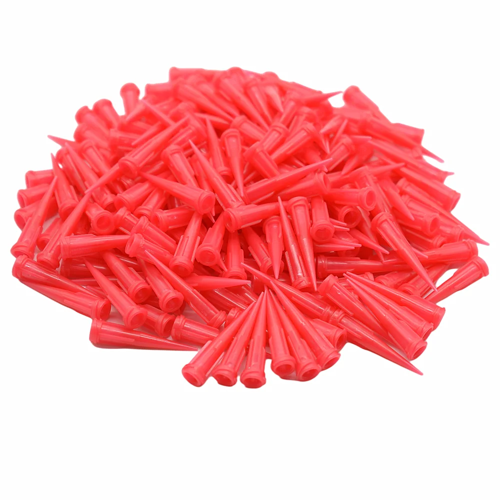 100pcs/1000pcs 25G Tapered Needle Glue Adhesives Dispensing Tips Liquid Glues Dispenser Needles Plastic Tapered Blunt Tips