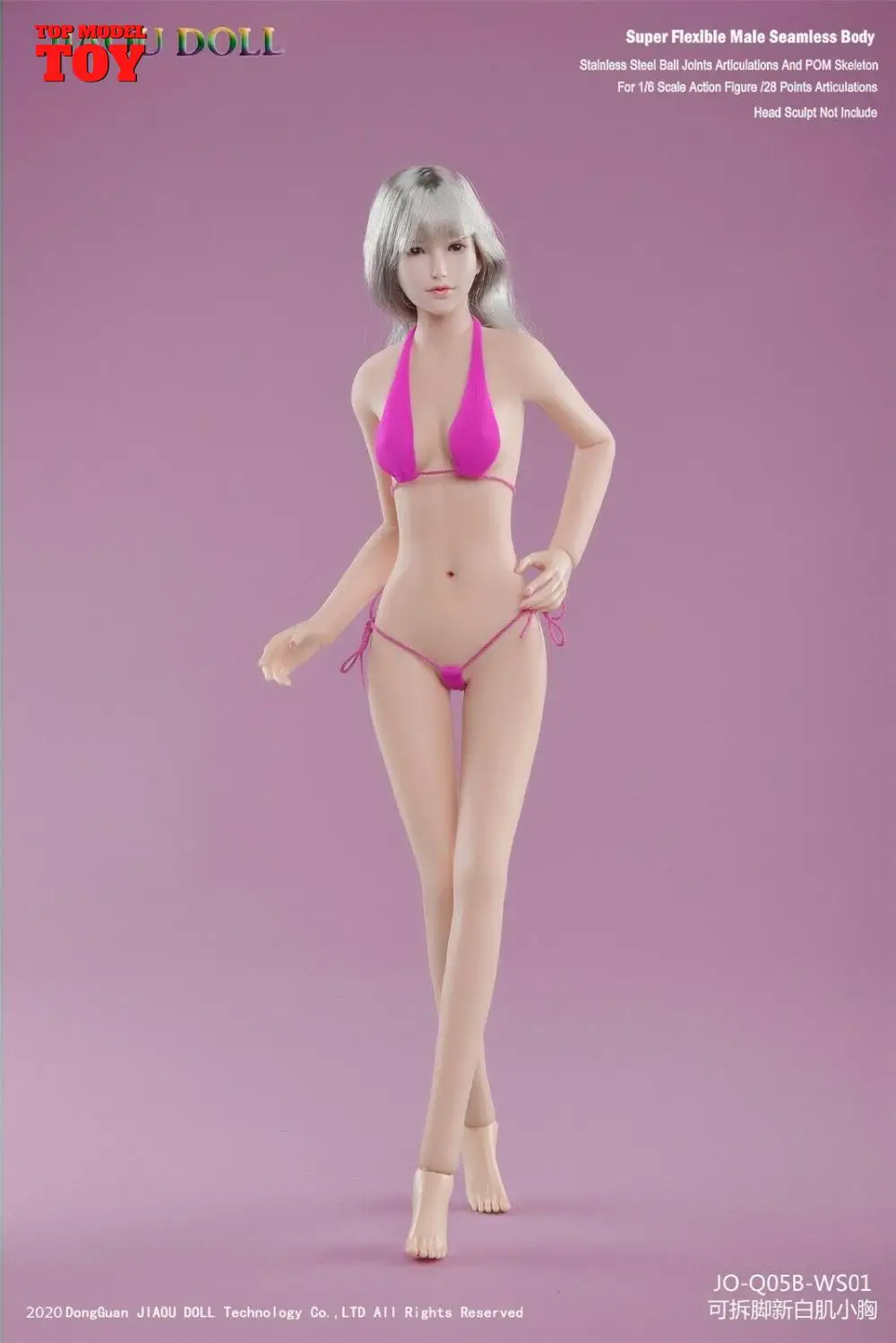 JIAOU DOLL JO-Q05B 1/6 Scale Super Flexible Female Seamless Body Suntan/Pale/Tan Skin Small Bust 12" Soldier Action Figure Dolls