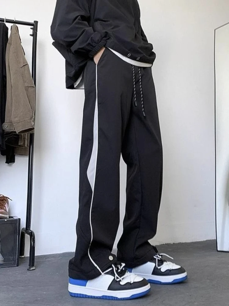 

Black Outdoor Wide Male Trousers Slacks High Quality Loose Baggy Cheapest Aesthetic Casual Techwear Street Emo Men's Cargo Pants